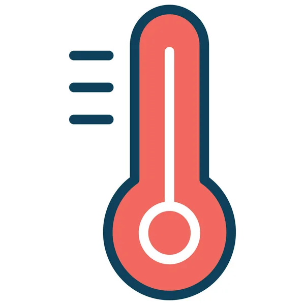 Ícone Termômetro Temperatura Fazenda Inteligente Estilo Contorno Preenchido —  Vetores de Stock