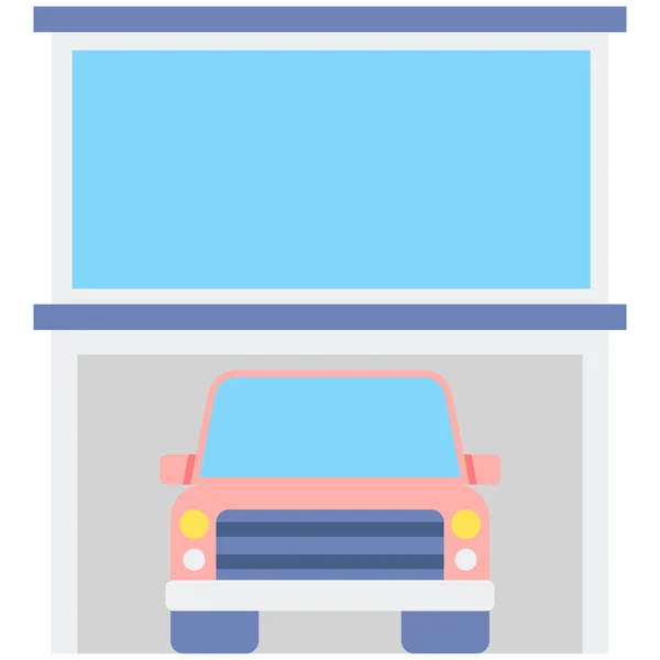 Voiture Automobile Icône Garage — Image vectorielle