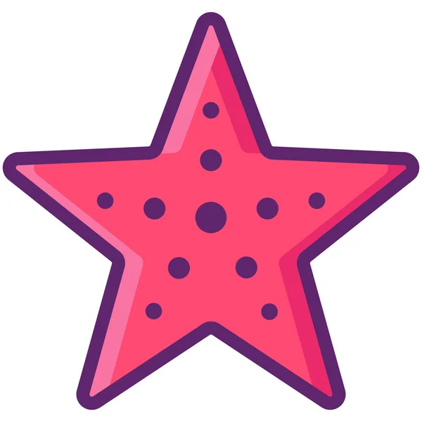 Sea Star Starfish Icon — Stok Vektör