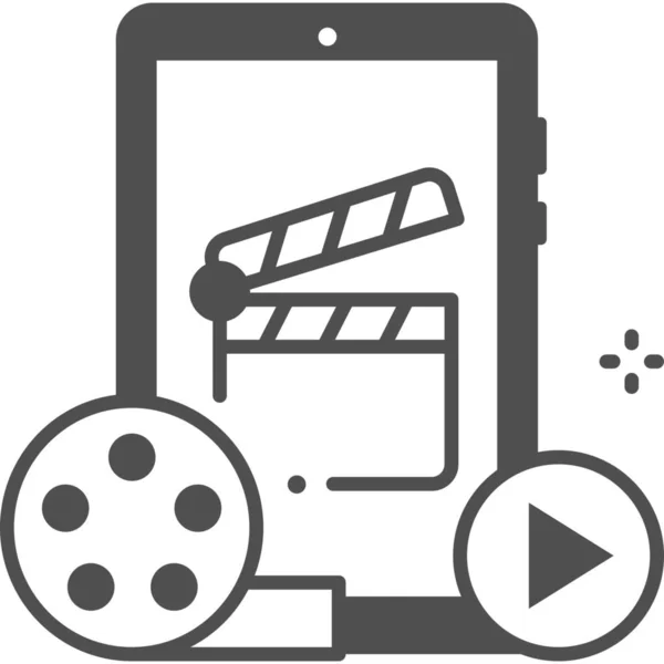 Movies Movie Smartphone Icon — Stock Vector