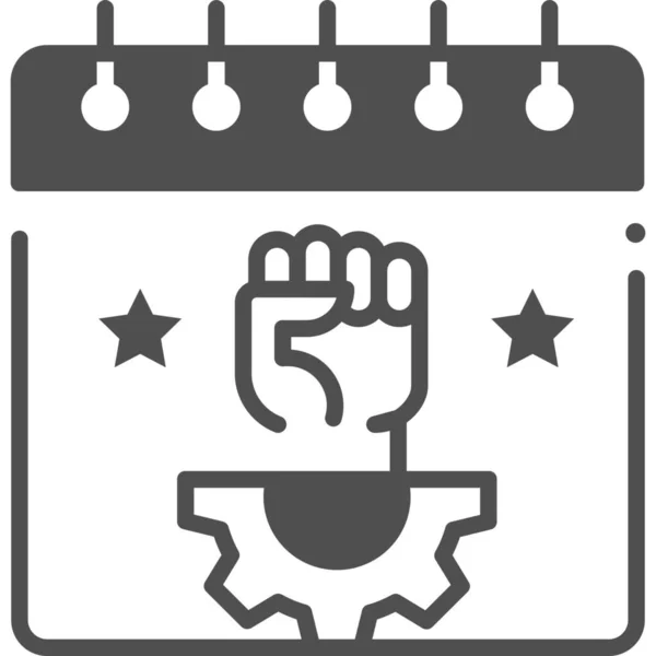 Ikon Hari Kerja Kalender - Stok Vektor