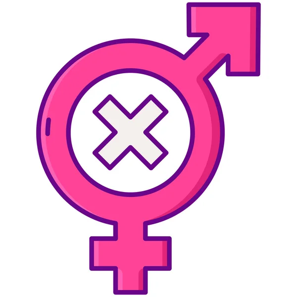 Biphobia Gender Sex Icon Culture Communities Category — Stock Vector