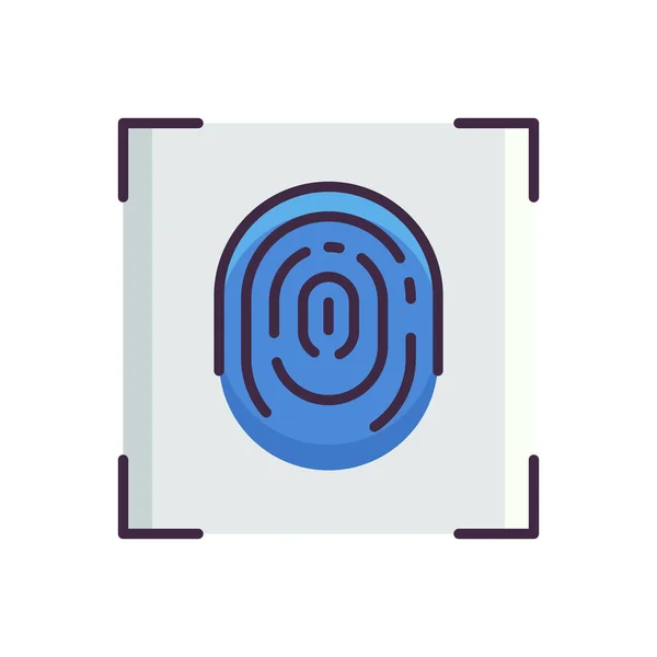 Fingerprint Scan Evidence Icon — Stock Vector