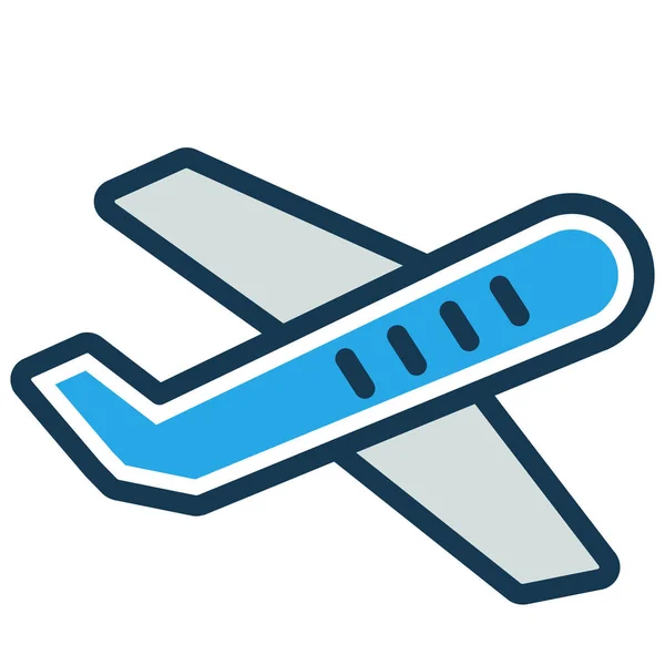 Aeroplane Airplane Cargo Icon Filled Outline Style — Stock Vector