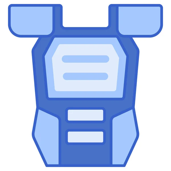 Chest Guard Protection Icon Filled Outline Style — Stock vektor