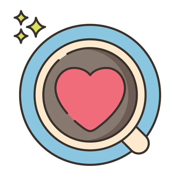 Café Café Icono Taza Amor Categoría Alimentos Bebidas — Vector de stock