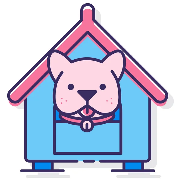 Animal Dog Kennel Icon Family Home Category — Stock vektor