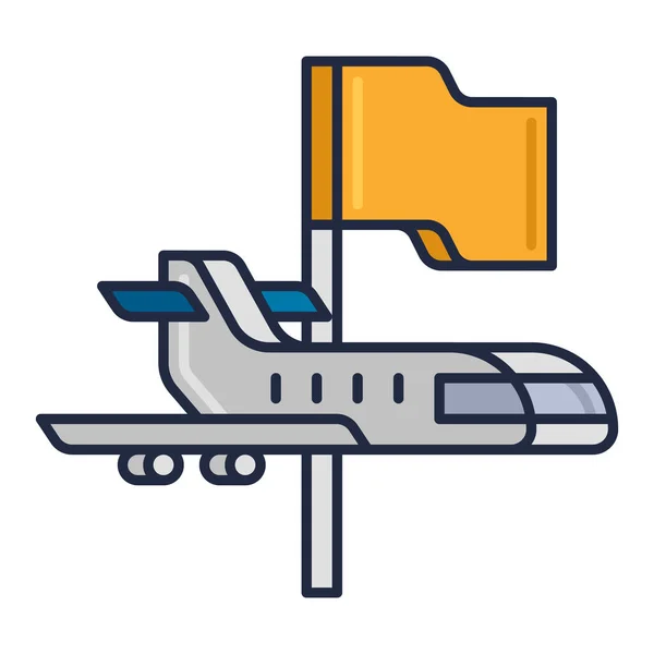 Airline Carrier National Icon — Stock Vector