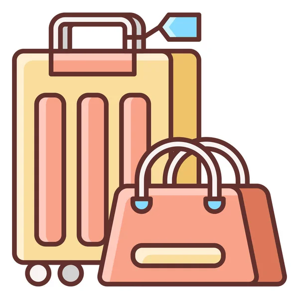 Bag Luggage Suitcase Icon Summer Category — Stock Vector