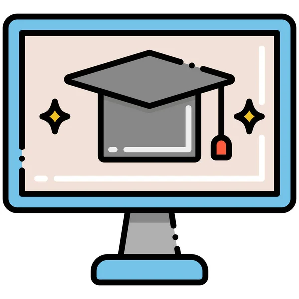 Cursus Online Universiteit Icoon — Stockvector