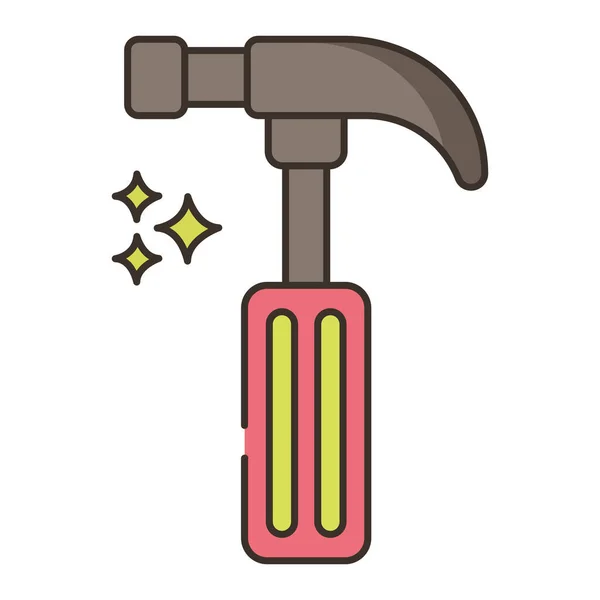 Hammer Plumbing Tool Icon — Stock Vector