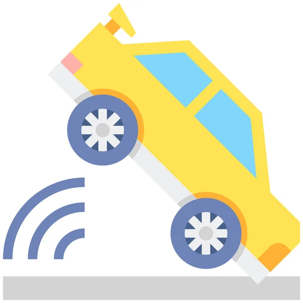 Accident Automotive Blowover Icon — Stock Vector