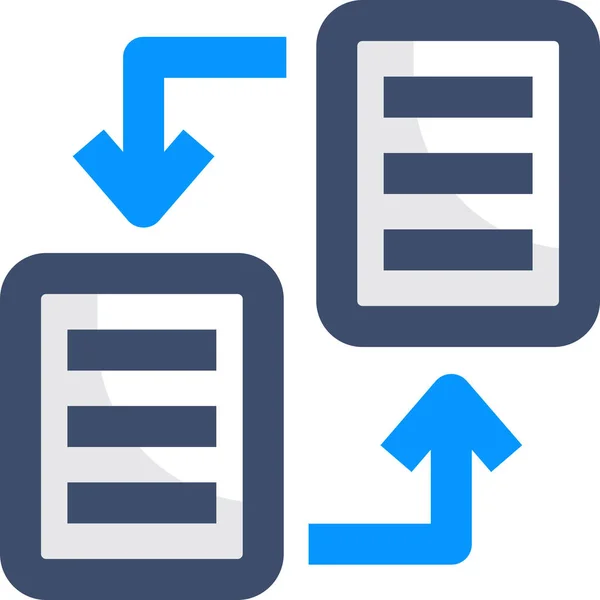 Transferencia Datos Icono Transferencia Archivos Estilo Esquema Rellenado — Vector de stock