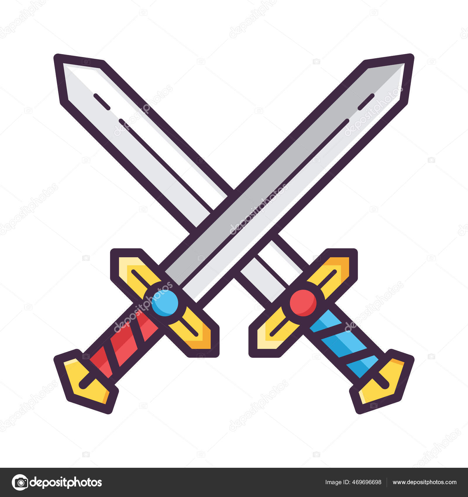 Swords Outline, sword, Cross Swords, swords, weapons, Crossing Swords icon