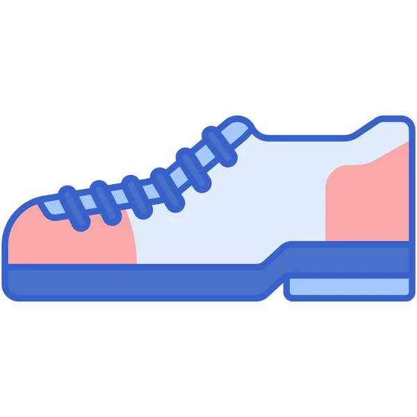 Calçado Boliche Sapatos Ícone — Vetor de Stock
