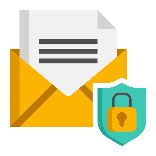 Email Encrypted Locked Icon — Stock vektor