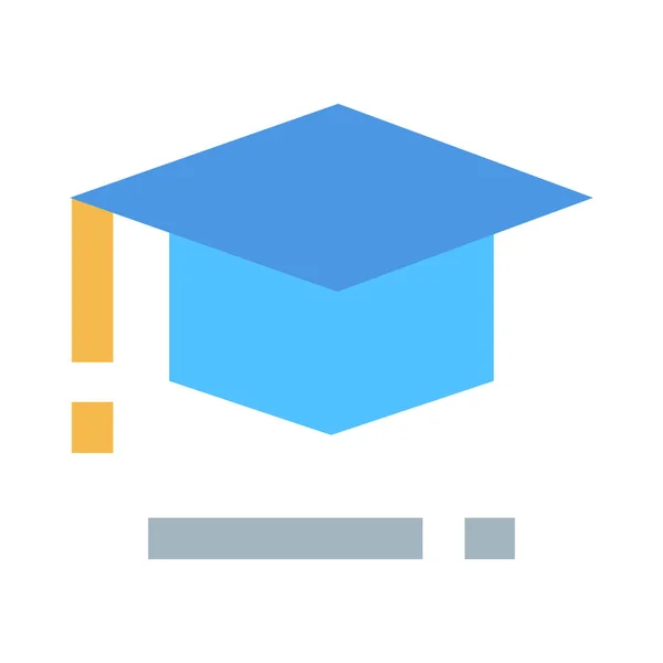 Graduación Educación Icono Maestro — Vector de stock