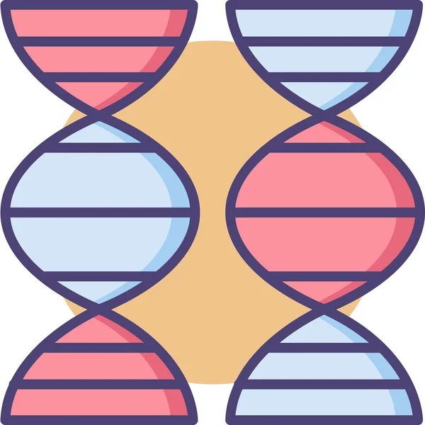 Biomérnöki Kromoszóma Összehasonlító Ikon Kitöltött Vázlatos Stílusban — Stock Vector
