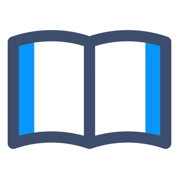 Libro Leer Icono Lectura Estilo Contorno Lleno — Vector de stock