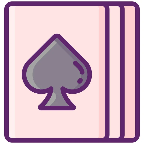 Karten Casino Glücksspiel Ikone — Stockvektor