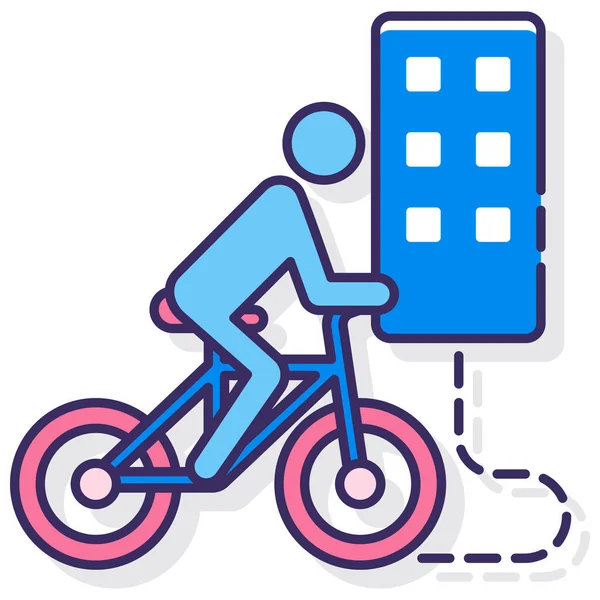 Ikona Cyklistických Výletů — Stockový vektor