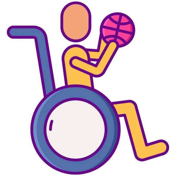 Deportistas Discapacitados Icono Del Deporte — Archivo Imágenes Vectoriales