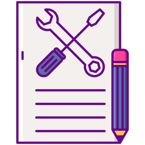 Stift Werkzeug Symbol Bestellen — Stockvektor