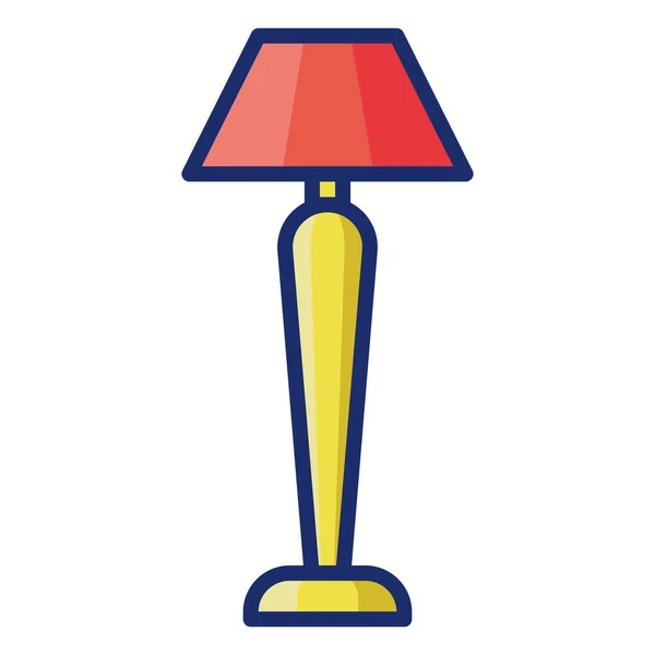Иконка Лампы Прибора Стиле Заполненного Контура — стоковый вектор