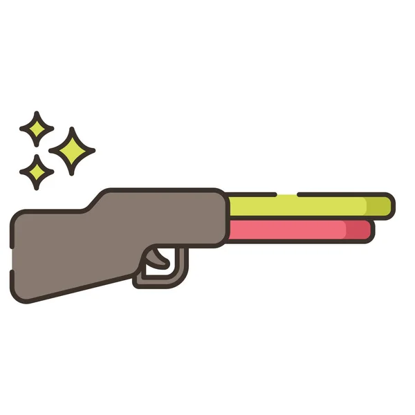 Pistool Pistool Pistool Pictogram Militair Oorlog Categorie — Stockvector