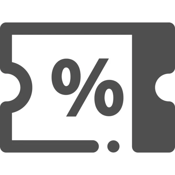 Kortingsbon Verkoop Icoon Shopping Commerce Categorie — Stockvector