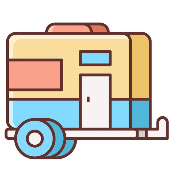 Caravan Delivery Shipping Icon — Stock Vector