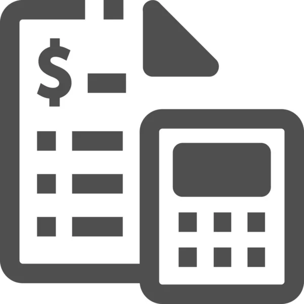 Ícone Calculadora Orçamento Contabilidade Categoria Marketing Seo — Vetor de Stock