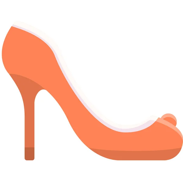 Footwear Heels High Heels Icon Flat Style — Stock Vector