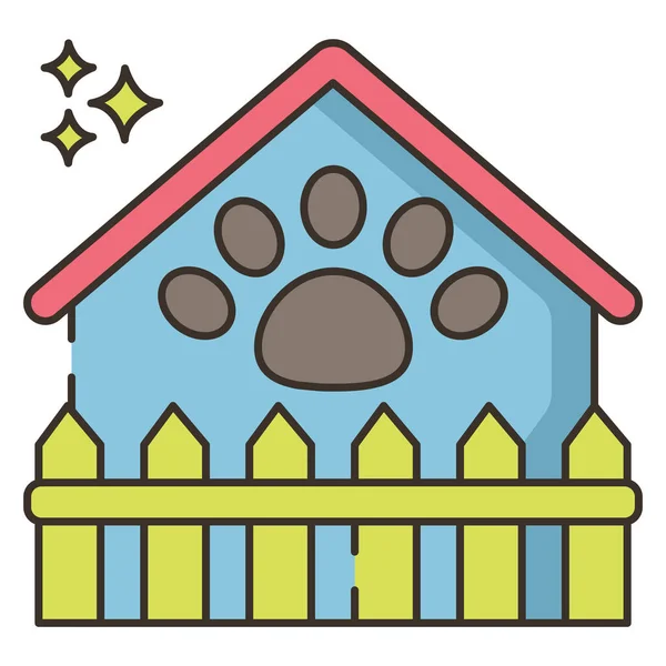 Animal Perro Casa Icono — Archivo Imágenes Vectoriales