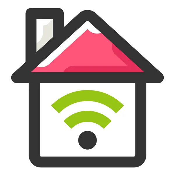 Home Automation Internet Things Iot Icon Filled Outline Style — Stock Vector