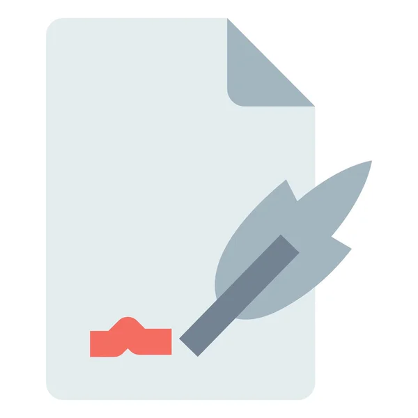Contract Register Sign Icon — Stock Vector
