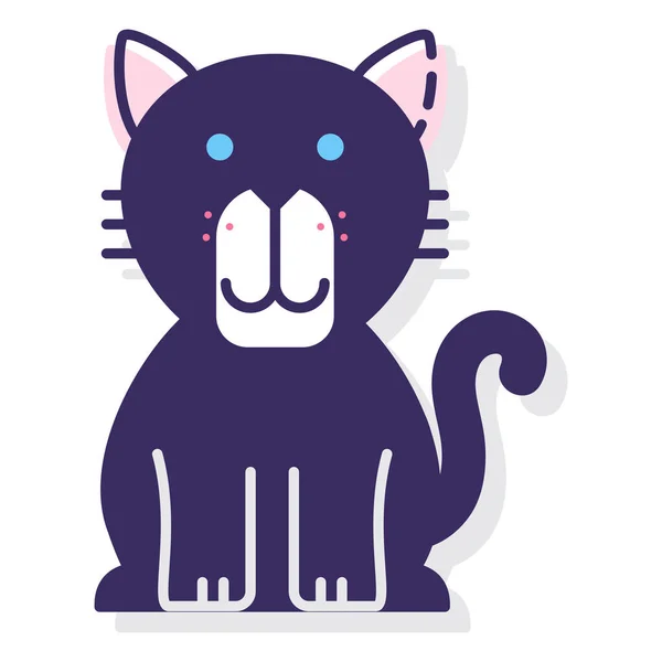 Panther Cat Icône Contour Rempli Dans Style Contour Rempli — Image vectorielle