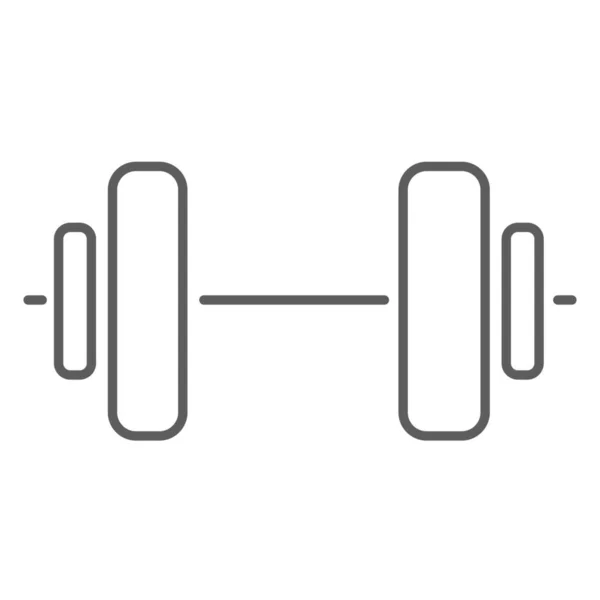 Muscle Weight Training Gym Icon Outline Style — Stock Vector