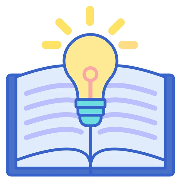 Books Creative Idea Icon Education School Learning Category — Stock Vector