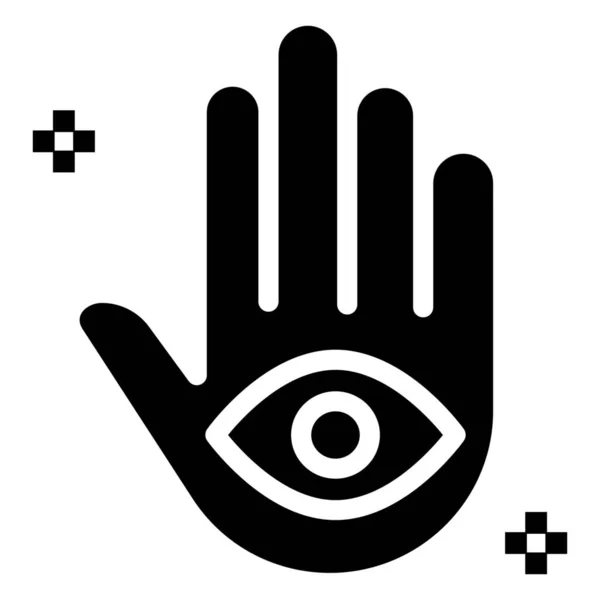 Göz Hamsa Hindu Simgesi — Stok Vektör