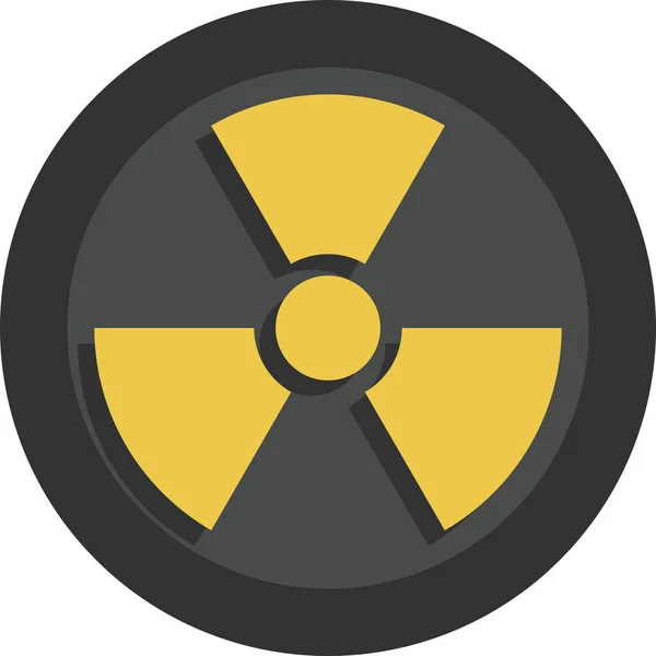 Toxic Dangerous Biohazard Icon Flat Style — Stock Vector