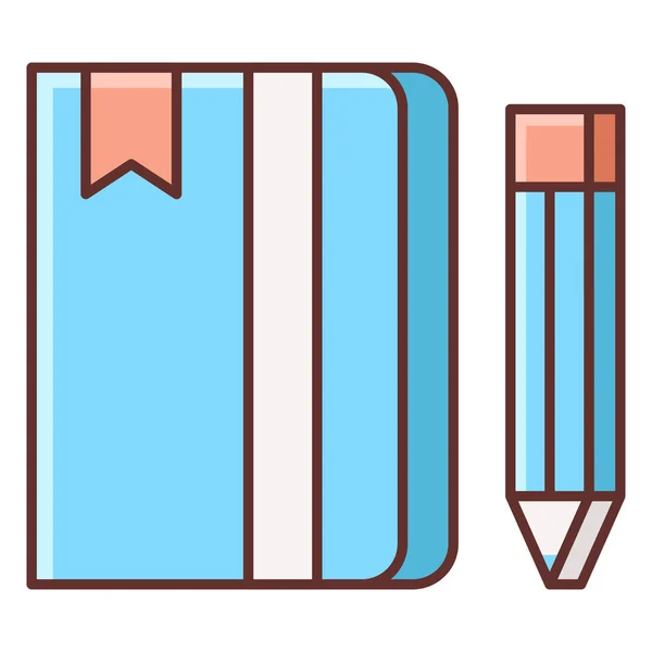 Diary Journal Note Icon Filled Outline Style — Διανυσματικό Αρχείο