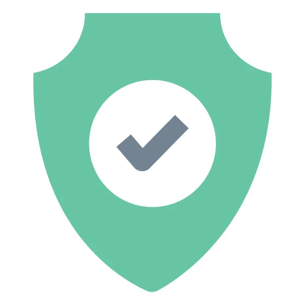Protección Privacidad Icono Seguridad Estilo Plano — Vector de stock
