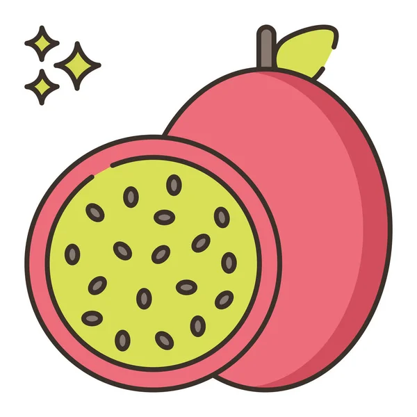 Voedsel Fruit Gezond Pictogram — Stockvector