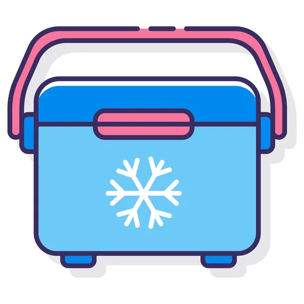 Refrigerador Ícone Termo Congelador — Vetor de Stock