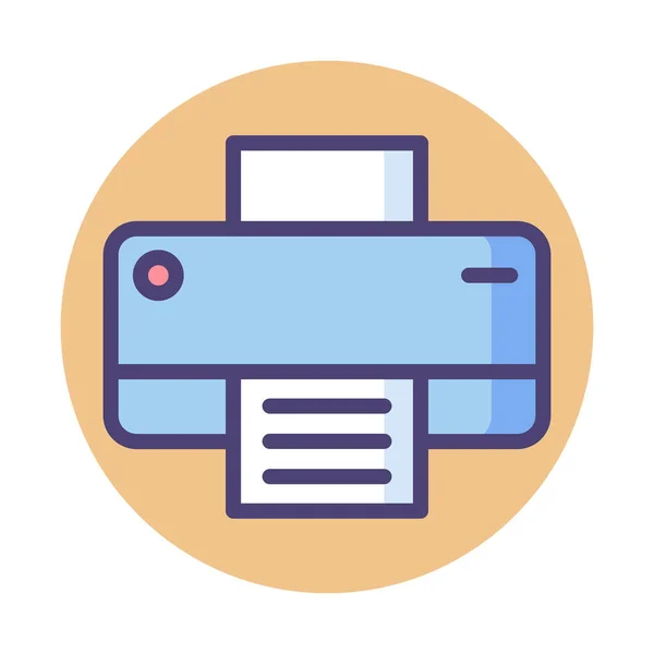 Fascimile Fax Faxing Icon Full Outline Style — 스톡 벡터