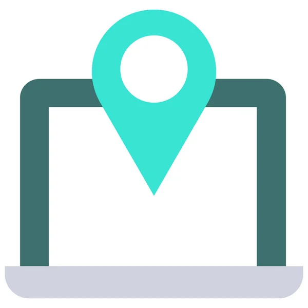 Direction Gps Location Icon Flachen Stil — Stockvektor