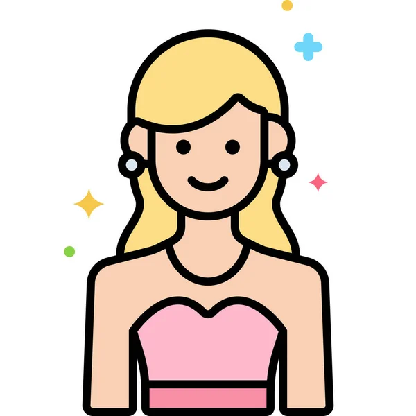 Actress Professions Woman Icon — Stock Vector