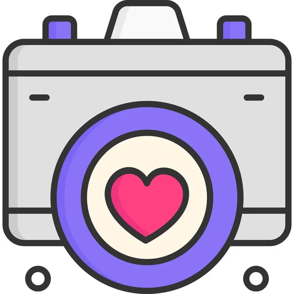 Photography Wedding Photo Icon — Stock Vector