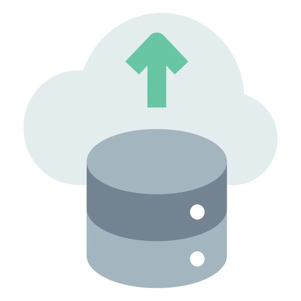 Cloud Network Cloud Server Cloud Storage Icon Flat Style — Stockový vektor